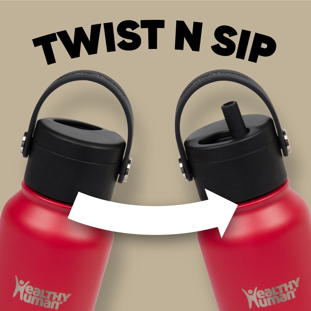 Twist N' Straw Sip Lid, Fits Healthy Human Bottles