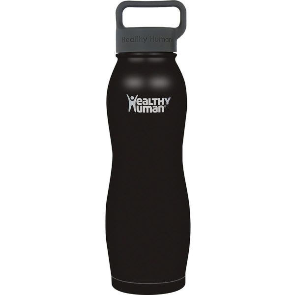The Curve Water Bottle in Pure Black, 21 oz