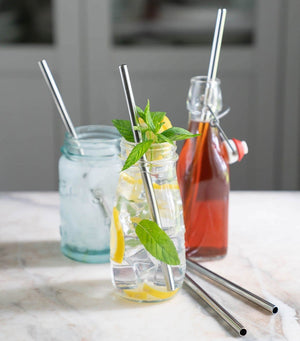Stainless Steel Straws, Set of 3