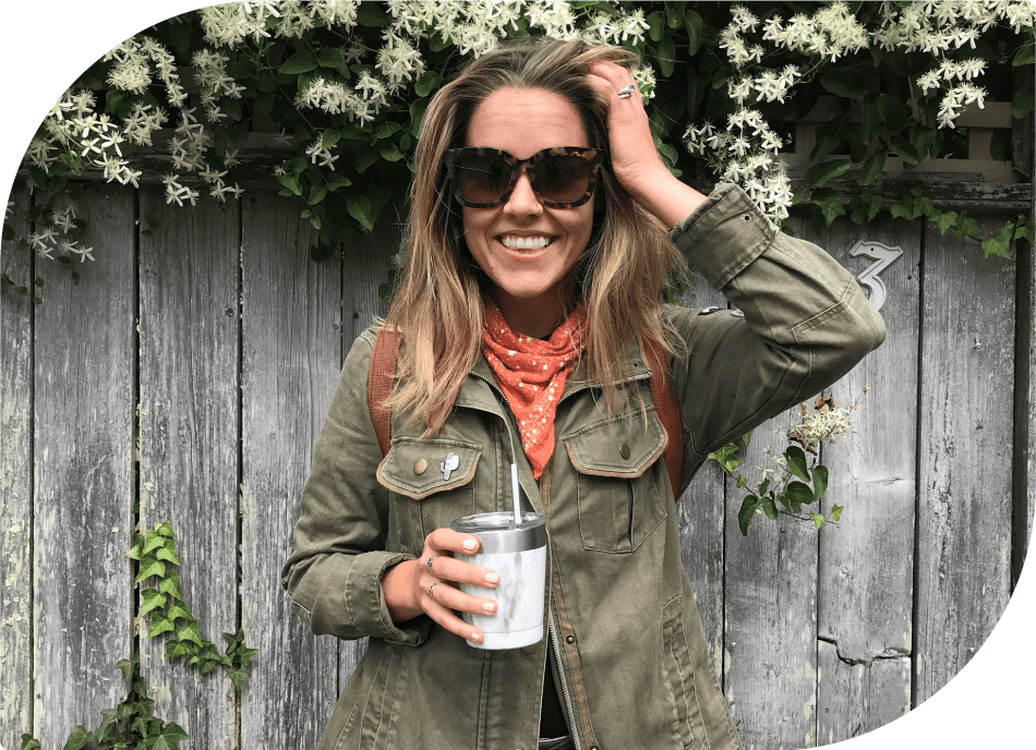 Woman Holding Stainless Steel Tumbler for Hydration