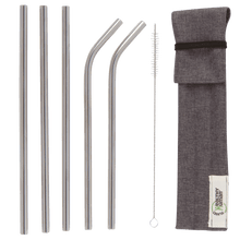 Load image into Gallery viewer, Stainless Steel Straws - 5 Piece Travel Set Healthy Human v2
