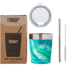 Load image into Gallery viewer, 12oz Large Stainless Steel Tumbler &amp; Straw - Healthy Human

