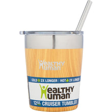 Load image into Gallery viewer, 12oz Large Stainless Steel Tumbler &amp; Straw - Healthy Human
