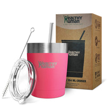 Load image into Gallery viewer, 12oz Large Stainless Steel Tumbler &amp; Straw - Healthy Human
