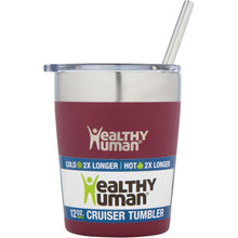 Load image into Gallery viewer, 12oz Large Stainless Steel Tumbler &amp; Straw - Healthy Human
