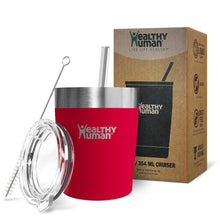 Load image into Gallery viewer, 12oz Large Stainless Steel Tumbler &amp; Straw - Healthy Human
