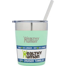 Load image into Gallery viewer, 12oz Large Stainless Steel Tumbler &amp; Straw - Healthy Human
