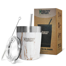 Load image into Gallery viewer, 12oz Large Stainless Steel Tumbler &amp; Straw - Healthy Human
