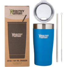 Load image into Gallery viewer, 20oz Large Stainless Steel Tumbler &amp; Straw - Healthy Human
