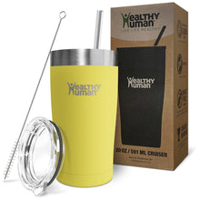 Load image into Gallery viewer, 20oz Large Stainless Steel Tumbler &amp; Straw - Healthy Human
