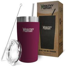 Load image into Gallery viewer, 20oz Large Stainless Steel Tumbler &amp; Straw - Healthy Human
