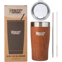 Load image into Gallery viewer, 20oz Large Stainless Steel Tumbler &amp; Straw - Healthy Human
