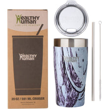 Load image into Gallery viewer, 20oz Large Stainless Steel Tumbler &amp; Straw - Healthy Human
