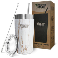 Load image into Gallery viewer, 20oz Large Stainless Steel Tumbler &amp; Straw - Healthy Human
