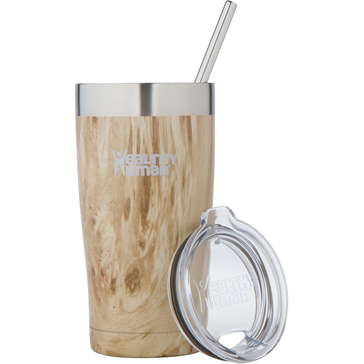 20oz Large Stainless Steel Tumbler &amp; Straw - Healthy Human