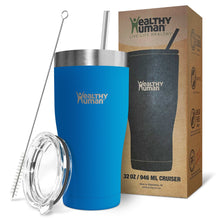 Load image into Gallery viewer, 32oz Large Stainless Steel Tumbler &amp; Straw - Healthy Human
