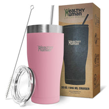 Load image into Gallery viewer, 32oz Large Stainless Steel Tumbler &amp; Straw - Healthy Human
