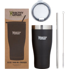 Load image into Gallery viewer, 32oz Large Stainless Steel Tumbler &amp; Straw - Healthy Human
