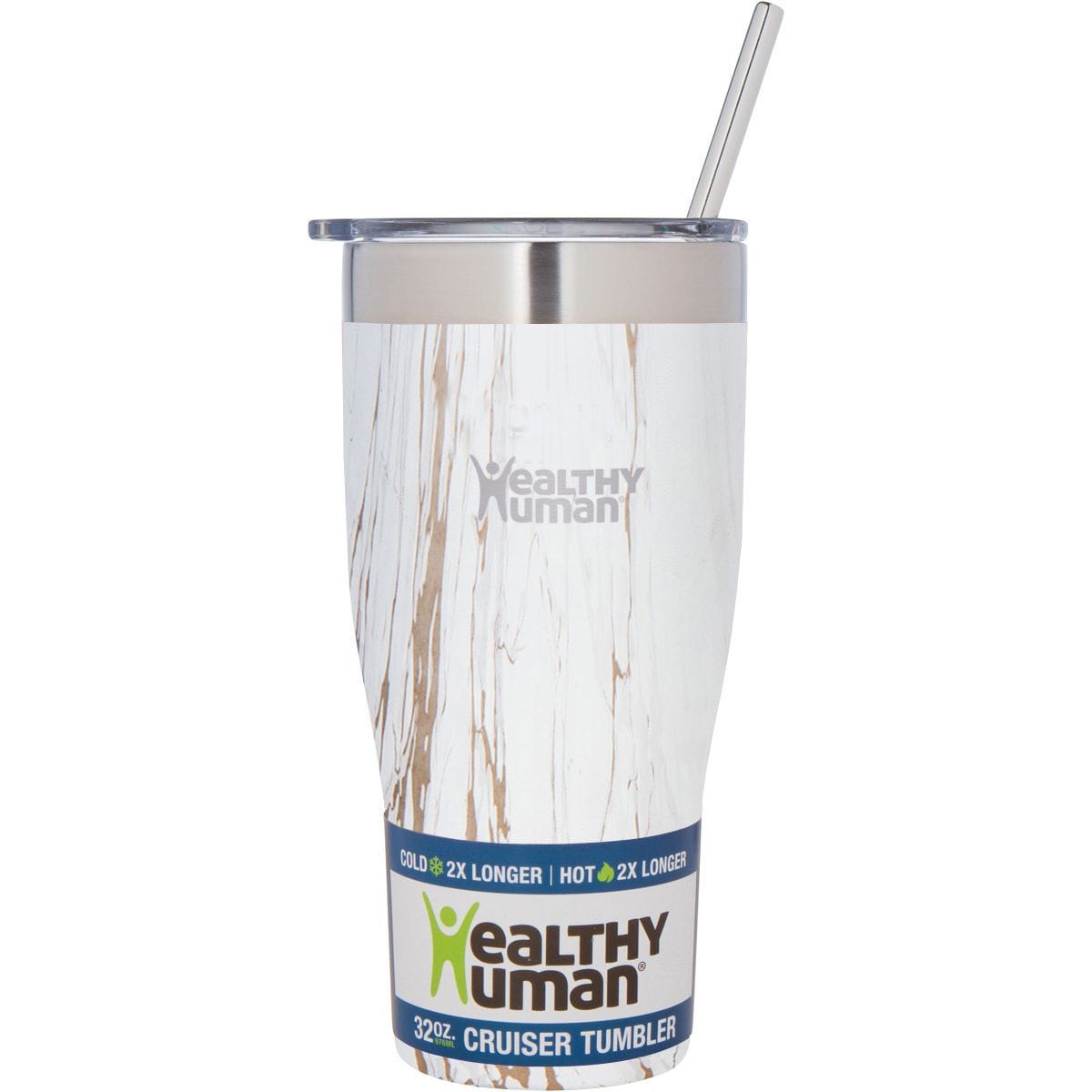 32oz Large Stainless Steel Tumbler &amp; Straw - Healthy Human