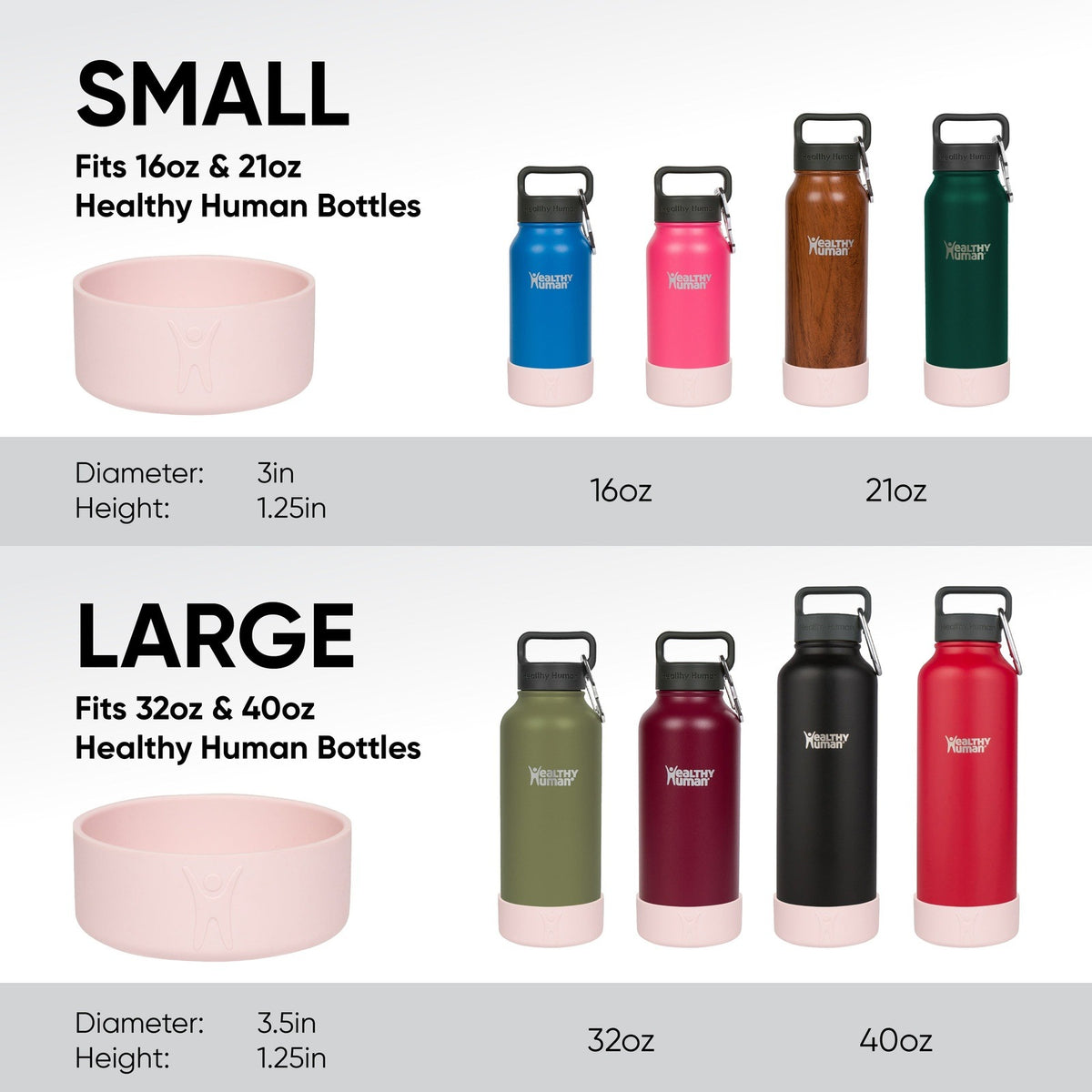Protective Silicone Bumper Boots for Stein Bottles - Healthy Human