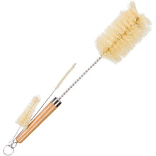Load image into Gallery viewer, 3-Piece Bamboo Brush Water Bottle Cleaning Set Healthy Human
