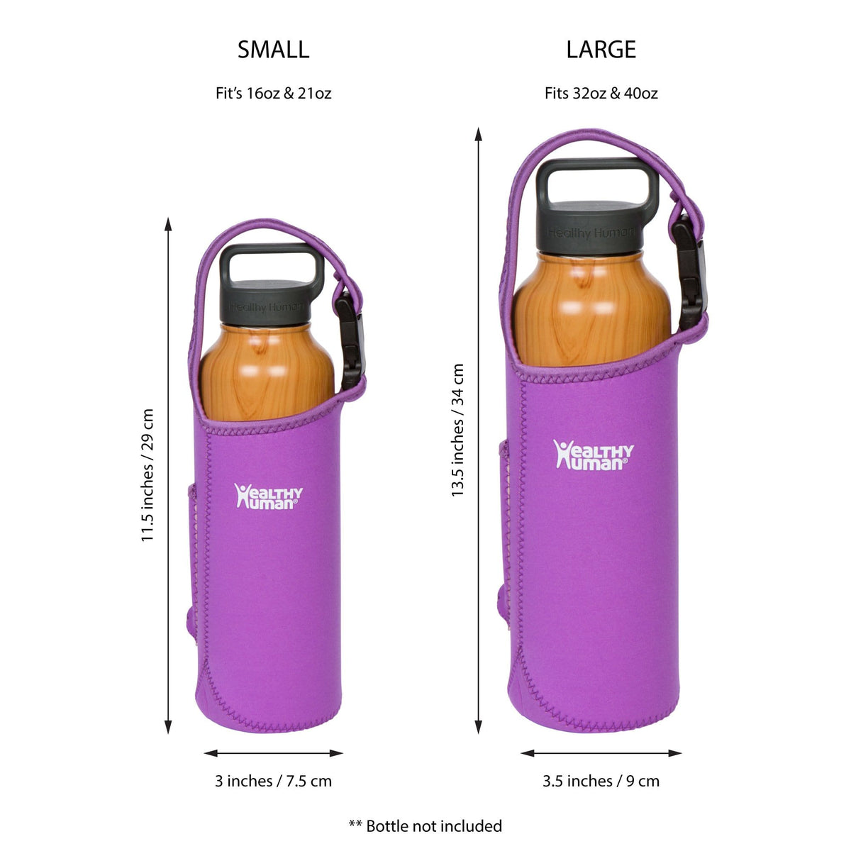 Water Bottle Carrier with Strap - 25/32/40OZ Neoprene Water Bottle