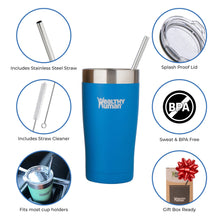 Load image into Gallery viewer, 20oz Large Stainless Steel Tumbler &amp; Straw - Healthy Human
