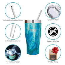 Load image into Gallery viewer, 32oz Large Stainless Steel Tumbler &amp; Straw - Healthy Human
