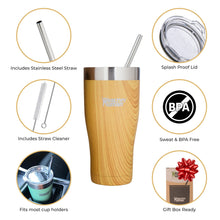Load image into Gallery viewer, 32oz Large Stainless Steel Tumbler &amp; Straw - Healthy Human
