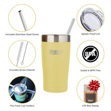 Load image into Gallery viewer, 20oz Large Stainless Steel Tumbler &amp; Straw - Healthy Human
