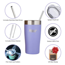 Load image into Gallery viewer, 20oz Large Stainless Steel Tumbler &amp; Straw - Healthy Human
