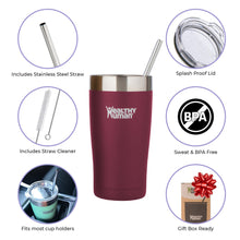 Load image into Gallery viewer, 20oz Large Stainless Steel Tumbler &amp; Straw - Healthy Human
