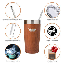 Load image into Gallery viewer, 20oz Large Stainless Steel Tumbler &amp; Straw - Healthy Human
