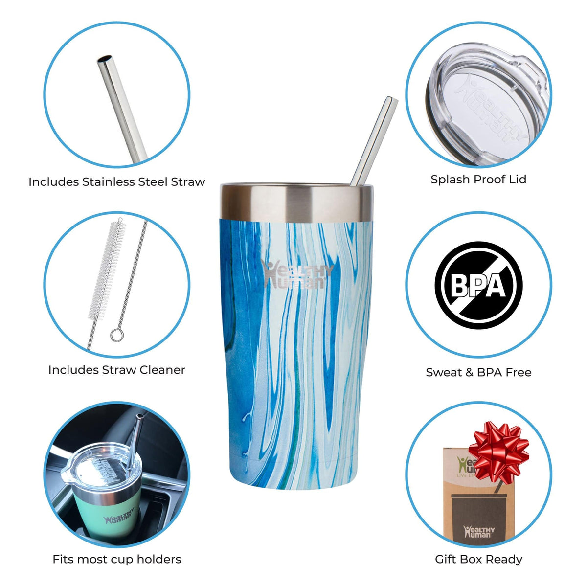 Simple Water Bottle With Stra Wand Strap, Clear Travel Coffee Mug