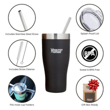 Load image into Gallery viewer, 32oz Large Stainless Steel Tumbler &amp; Straw - Healthy Human
