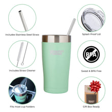 Load image into Gallery viewer, 20oz Large Stainless Steel Tumbler &amp; Straw - Healthy Human
