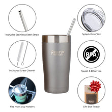 Load image into Gallery viewer, 20oz Large Stainless Steel Tumbler &amp; Straw - Healthy Human

