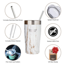 Load image into Gallery viewer, 20oz Large Stainless Steel Tumbler &amp; Straw - Healthy Human
