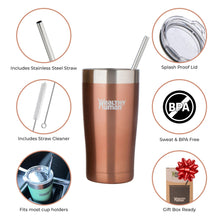 Load image into Gallery viewer, 20oz Large Stainless Steel Tumbler &amp; Straw - Healthy Human
