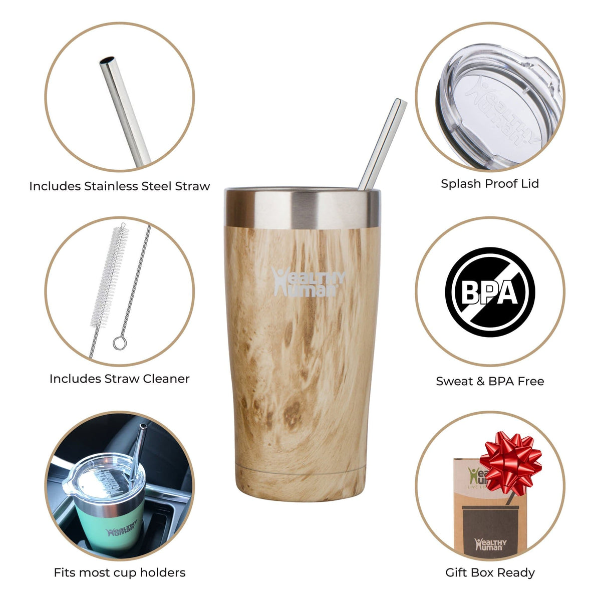 Uninterrupted Confidence Stainless Steel Tumbler w/Straw – Izzy & Liv