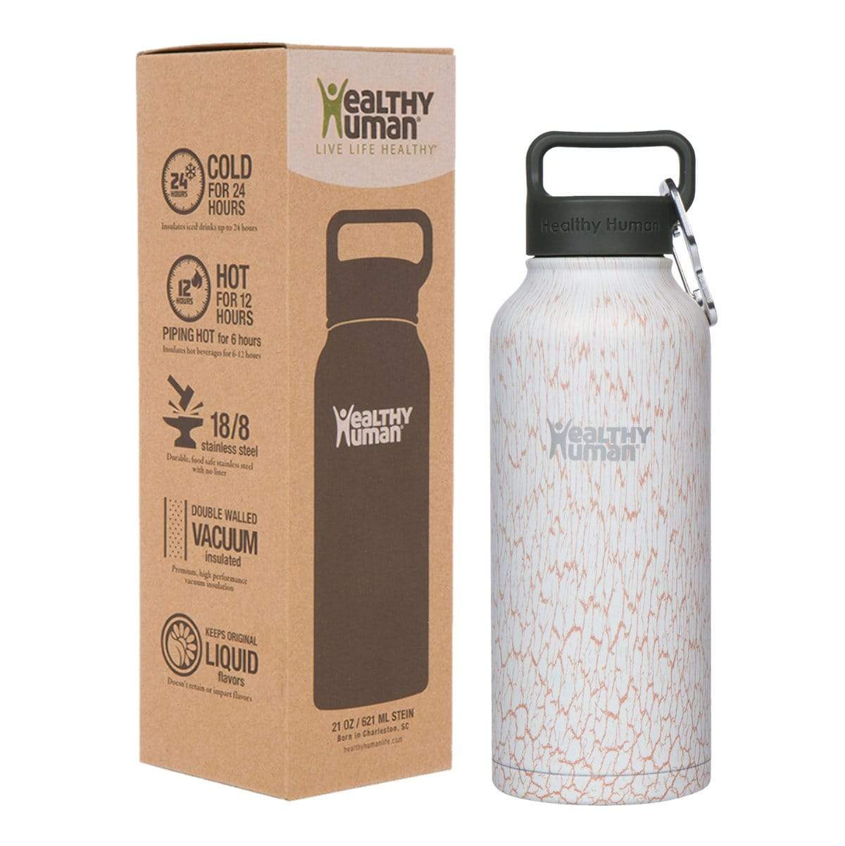 40oz Stainless Steel Water Bottle Healthy Human